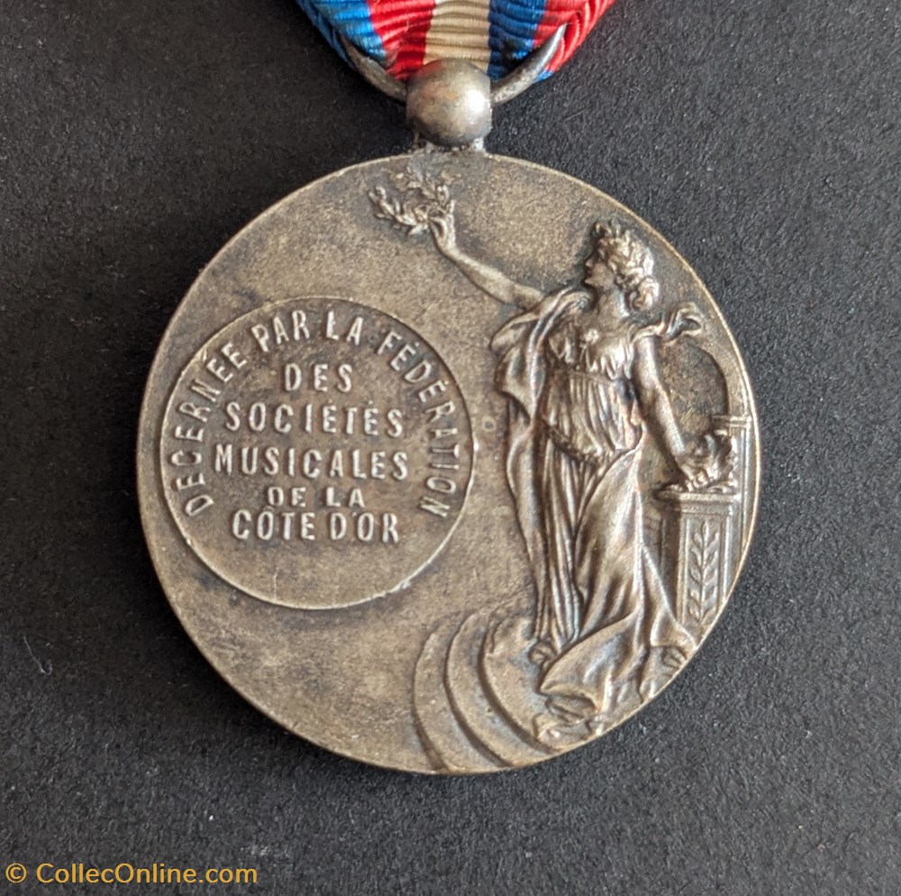 medailles medaille de la federation des societes musicales de la cote d or