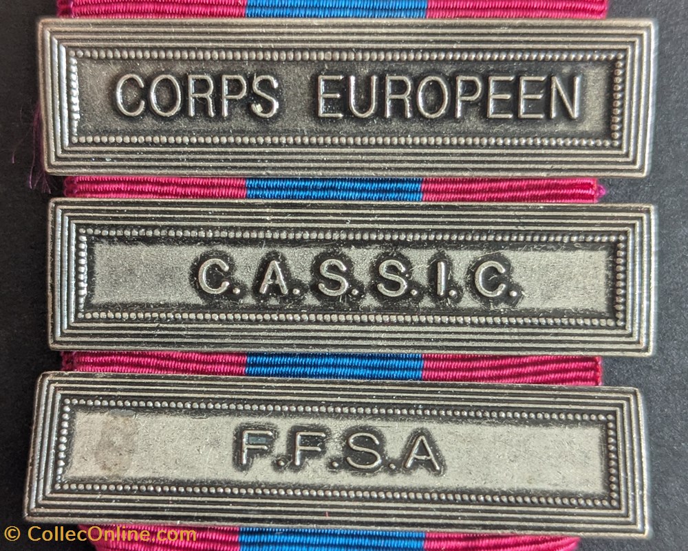 CORPS EUROPEEN - C.A.S.S.I.C. - F.F.S.A. medailles france corps europeen c a s s i c f f s a