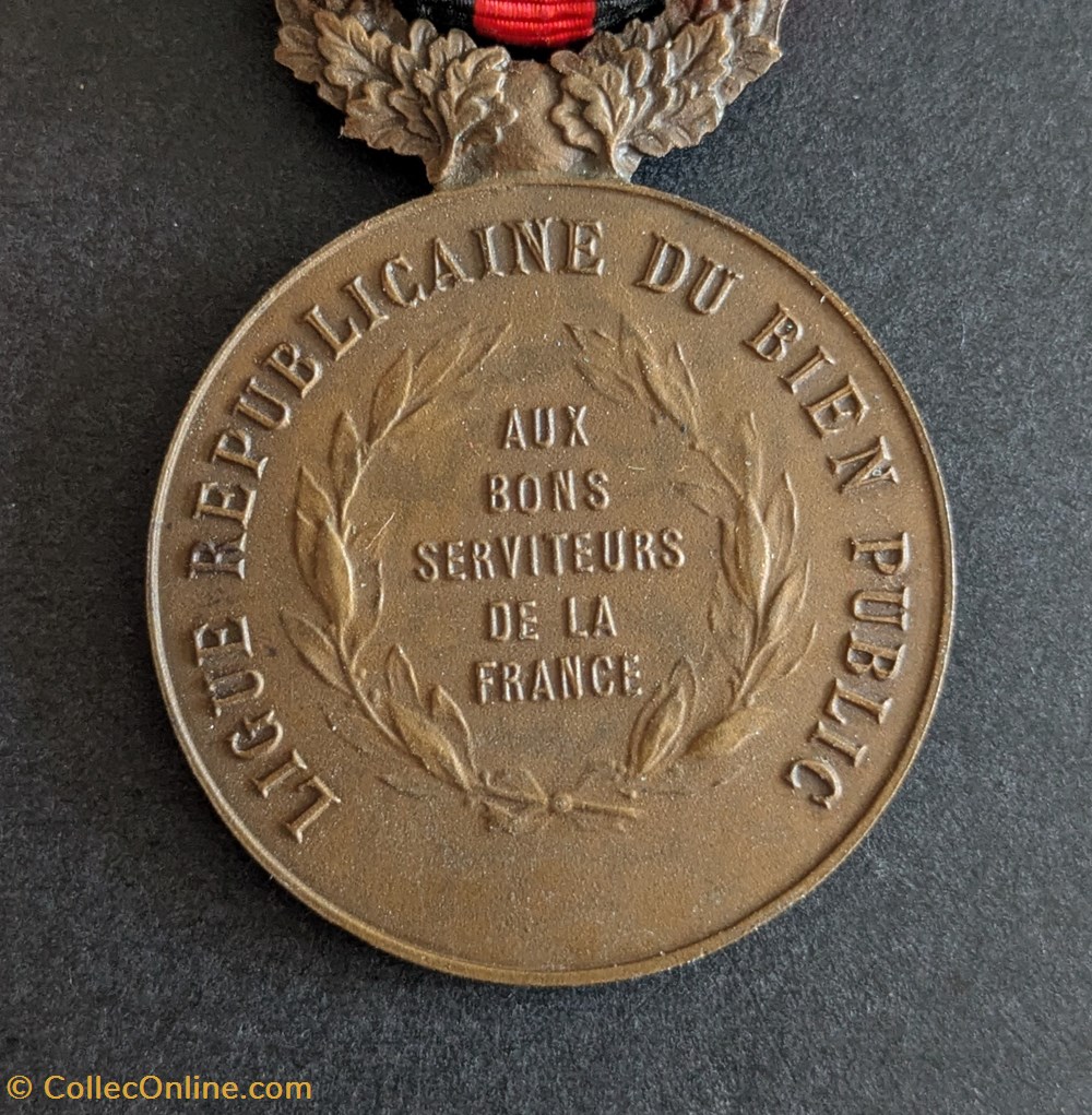 medailles france medaille de la ligue republicaine du bien public