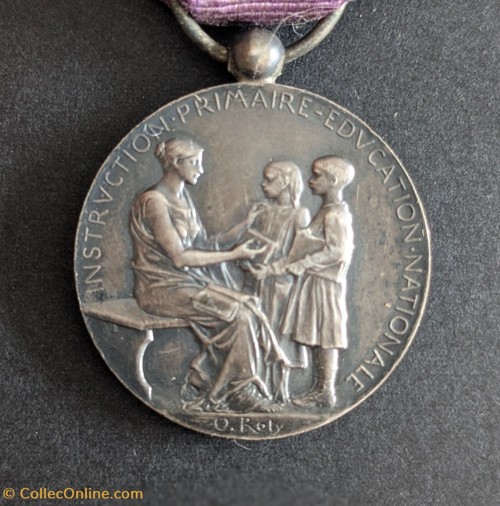 medailles france medaille honneur de enseignement du premier degre argent