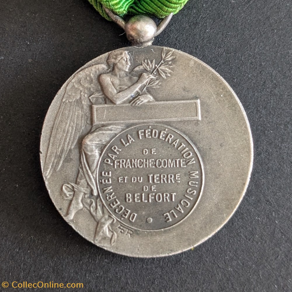 Médaille de la Fédération Musicale de Franche-Comté et du Territoire de Belfort (n°2) medailles medaille de la federation musicale de franche comte et du territoire de belfort n 2