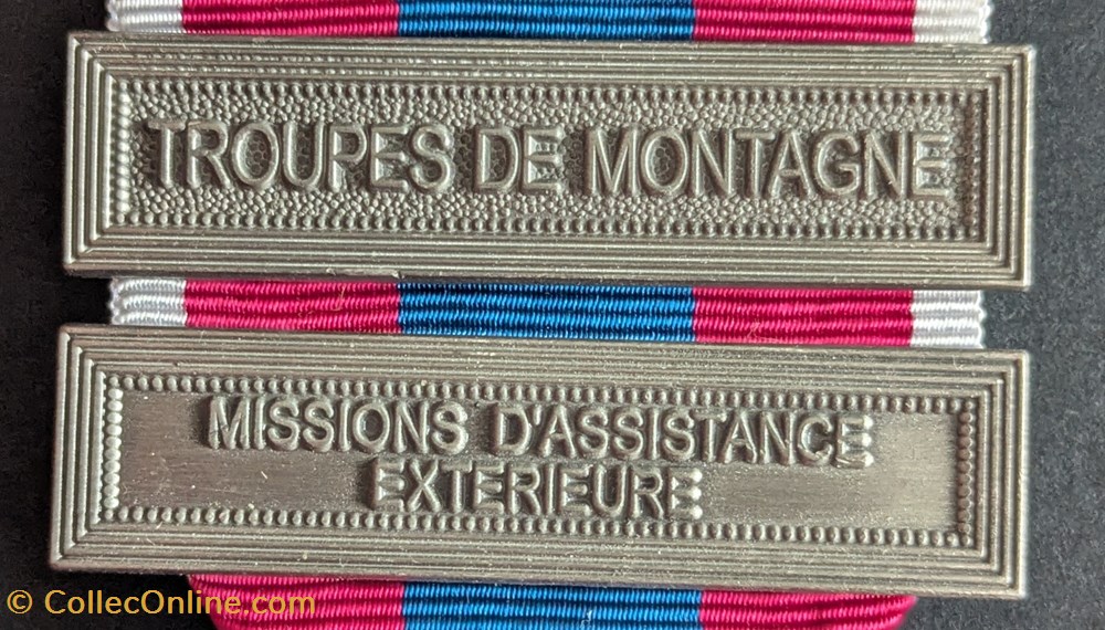 medailles france troupes de montagne missions assistance exterieure