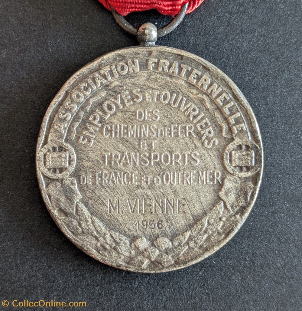medailles medaille de l association fraternelle des employes et ouvriers des chemins de fer de france