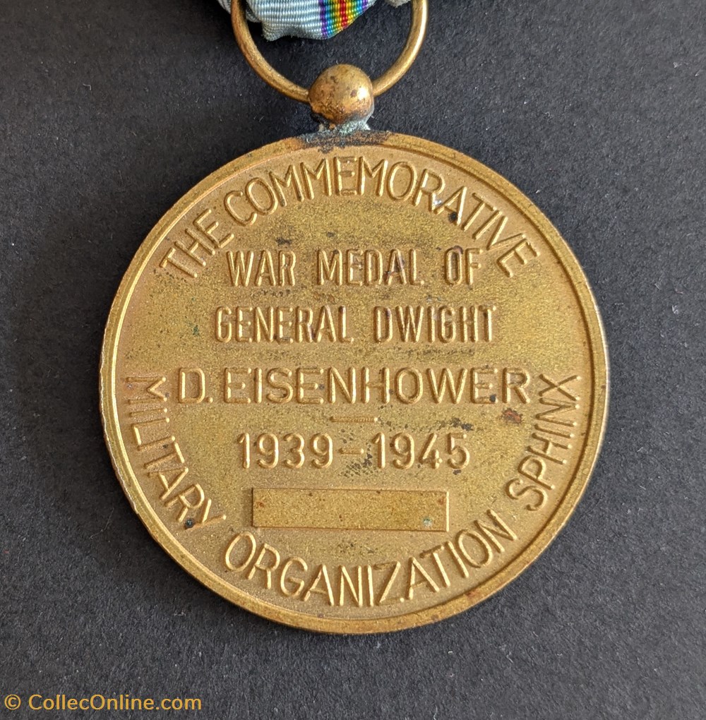 IMO SPHINX - the war medal of General Dwight D. Eisenhower medailles imo sphinx the war medal of general dwight d eisenhower