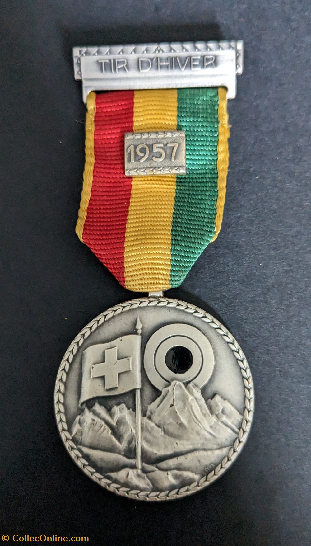 medailles suisse medaille du prix de tir hiver 1957