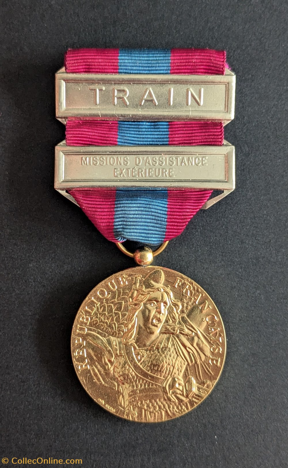 TRAIN - MISSIONS D'ASSISTANCE EXTERIEURE 2 medailles france train missions assistance exterieure