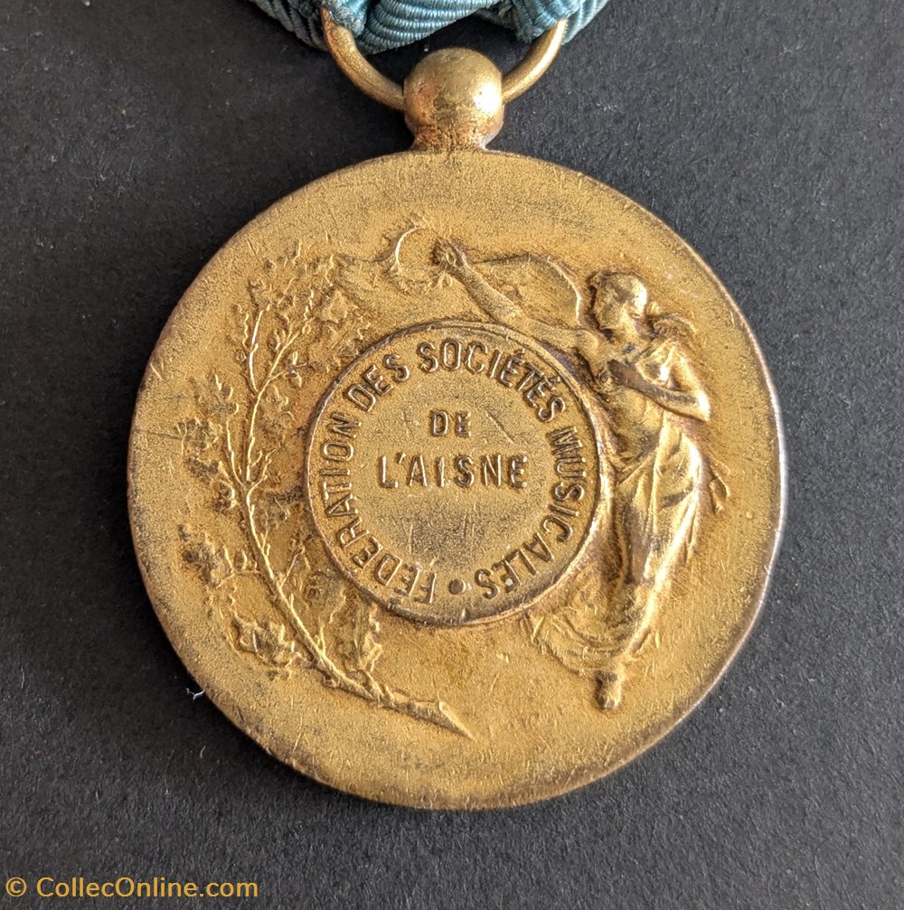 medailles medaille de la federation des societes musicales de aisne