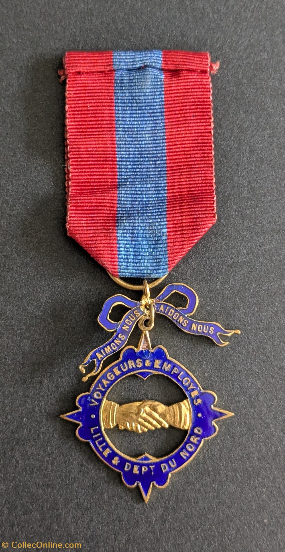 medailles medaille de secours mutuels des voyageurs et employes de commerce de lille et departement du nord