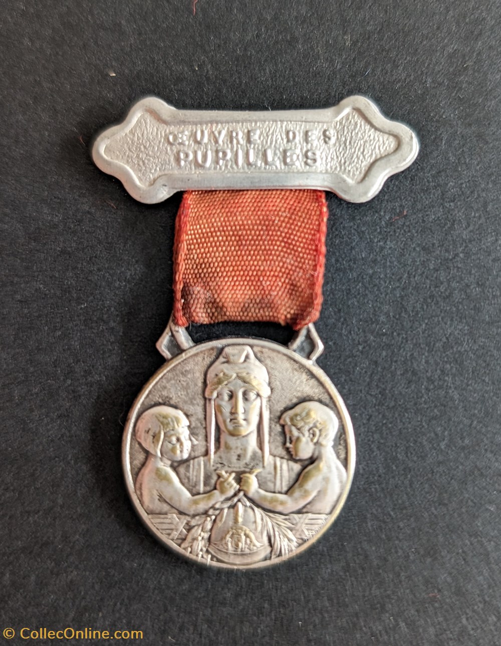 medailles medaille de l oeuvre des pupilles des sapeurs pompiers de francais 1935
