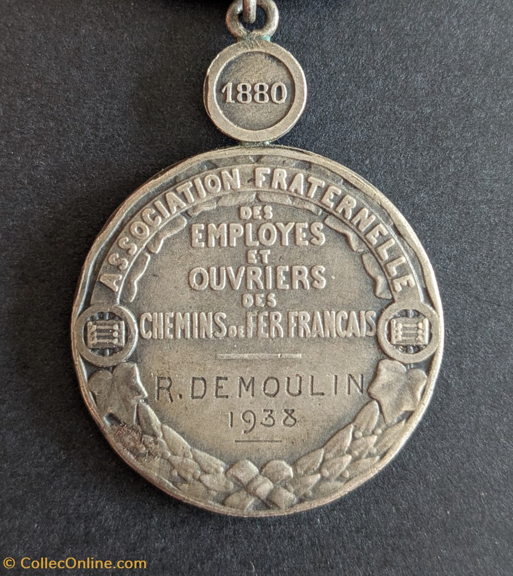 medailles medaille de l association fraternelle des employes et ouvriers des chemins de fer de france