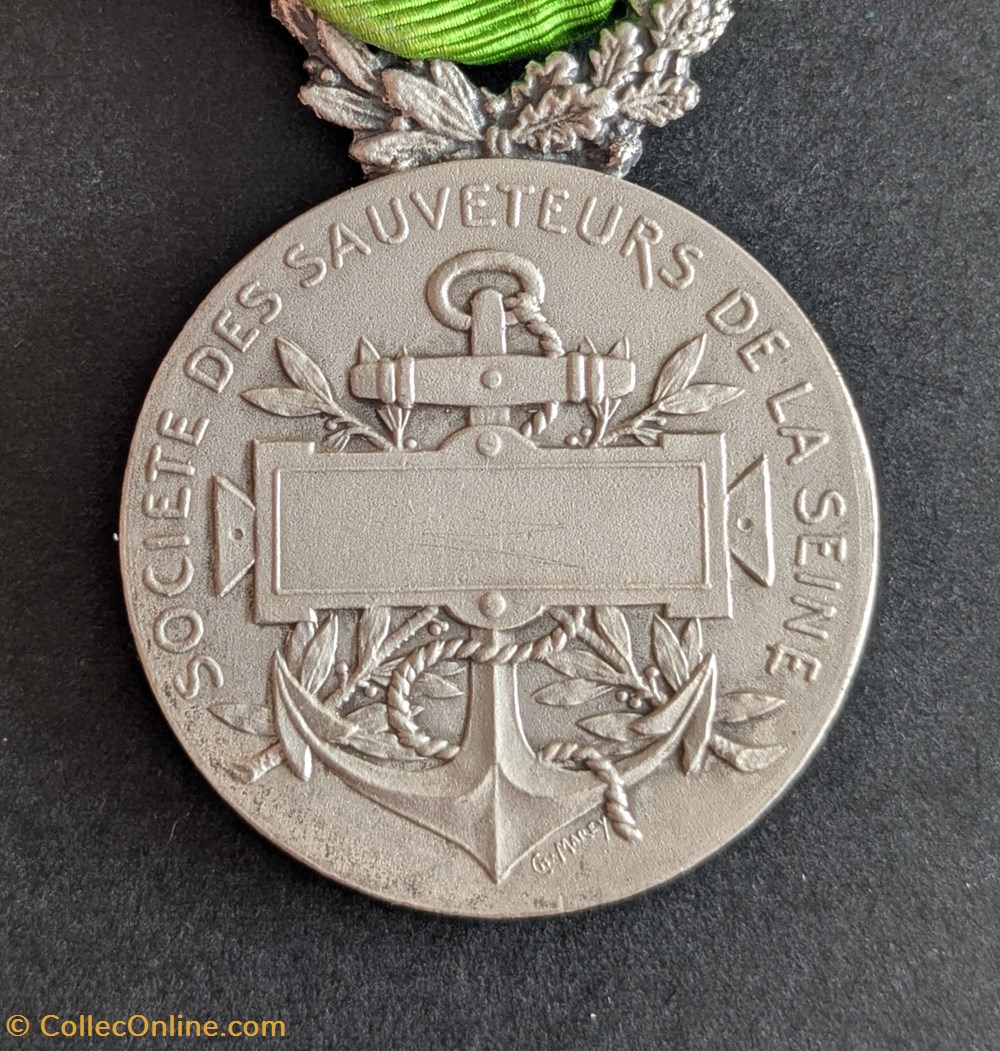 medailles medaille de la societe des sauveteurs de la seine