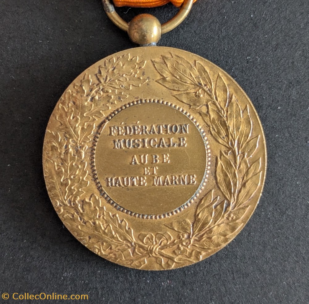 medailles france medaille de la federation musicale de aube et de haute marne