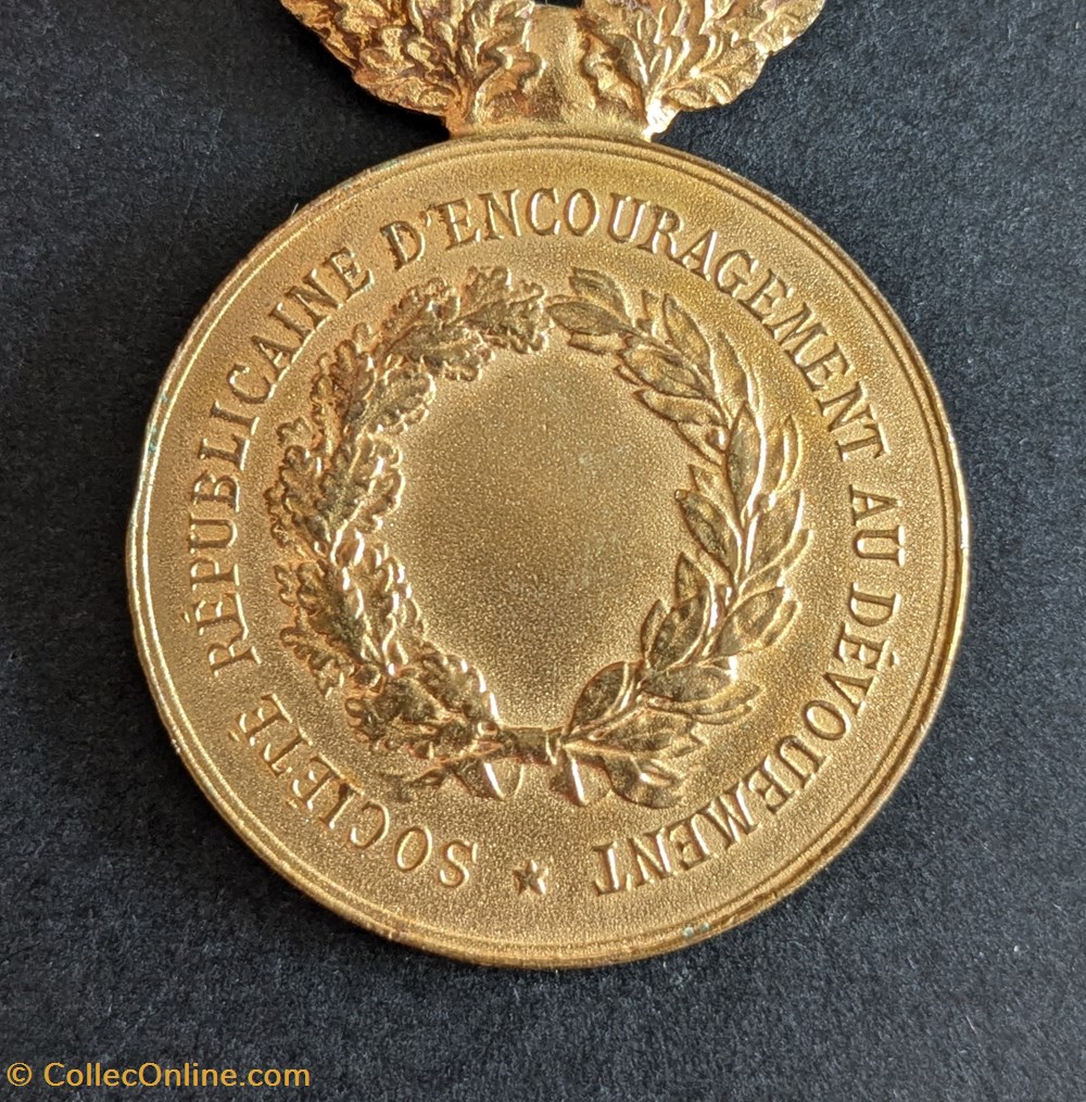 medailles france medaille de la societe republicaine encouragement au devouement