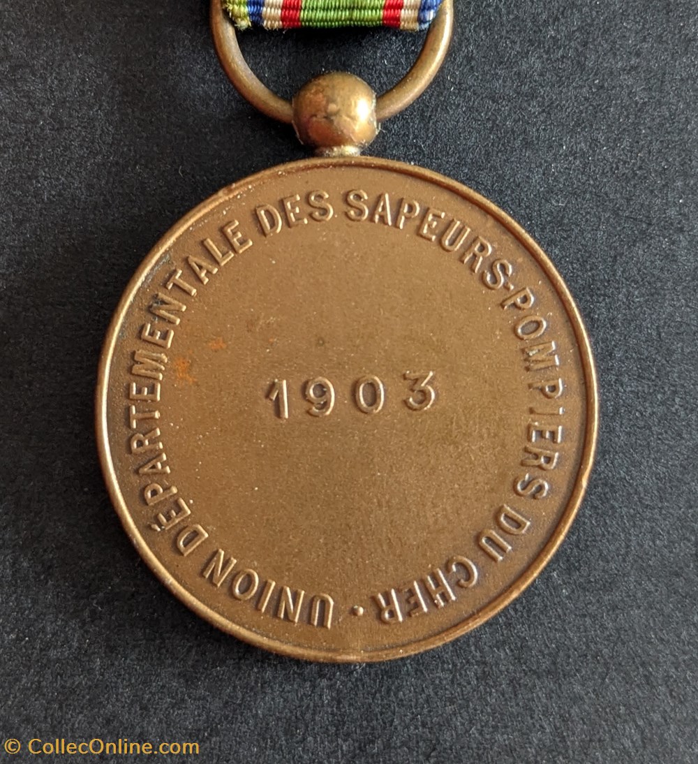 medailles france medaille de union departementale des sapeurs pompiers du cher