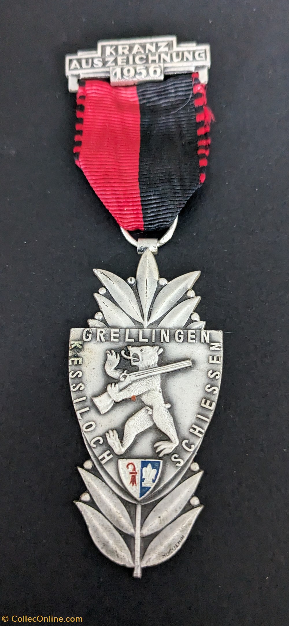 medailles suisse medaille de tir de la ville de grellingen 1954