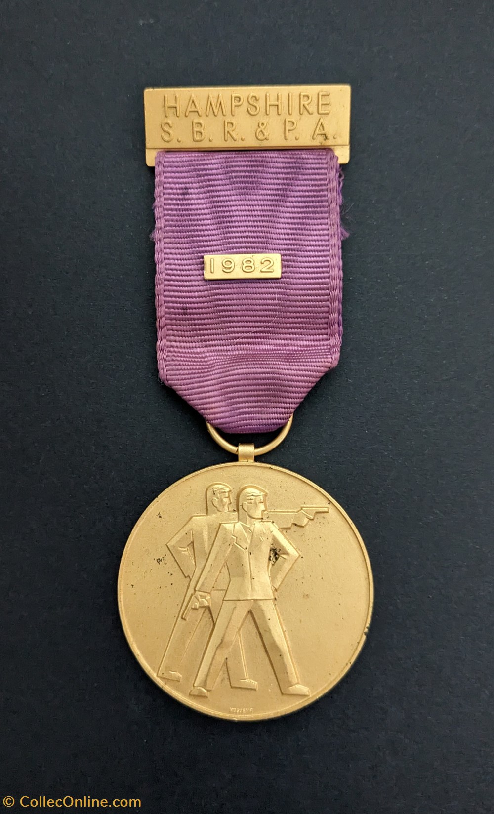 Médaille de l'association des carabines et pistolets de petit calibre du Hampshire medailles royaume uni medaille de association des carabines et pistolets de petit calibre du hampshire