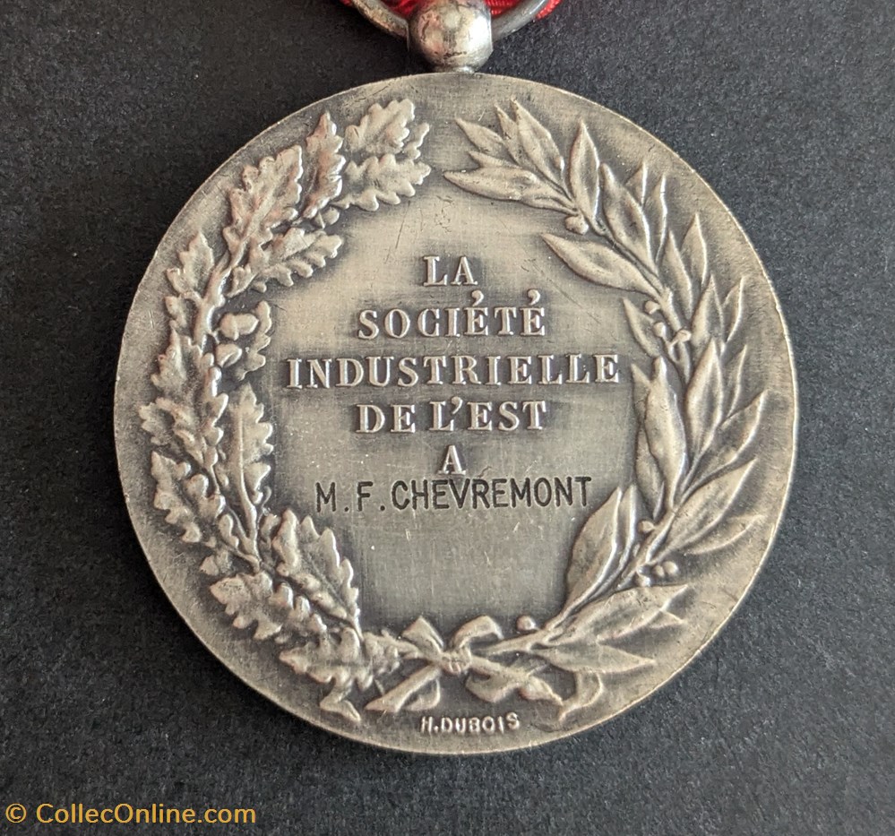 Médaille du travail de la Société Industrielle de l'Est medailles france medaille du travail de la societe industrielle de est