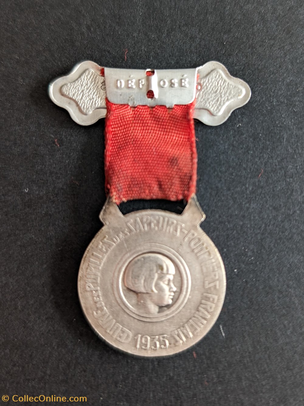 medailles medaille de l oeuvre des pupilles des sapeurs pompiers de francais 1935