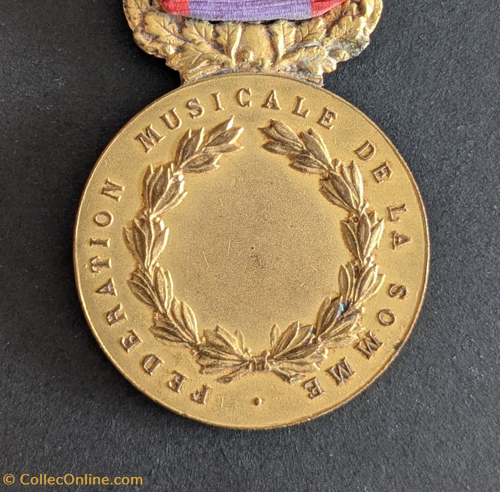Médaille de la Fédération Musicale de la Somme medailles medaille de la federation musicale de la somme