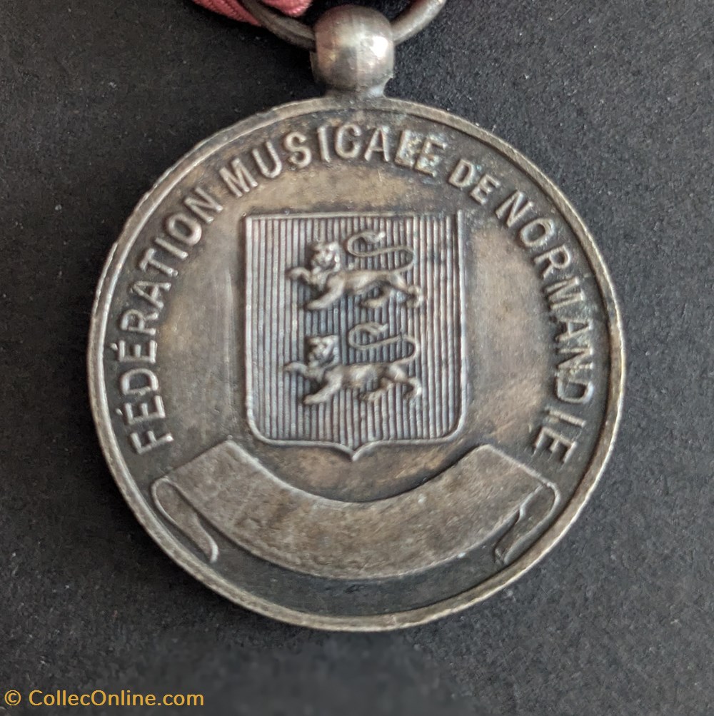 Médaille de la Fédération Musicale de Normandie 2 medailles france medaille de la federation musicale de normandie
