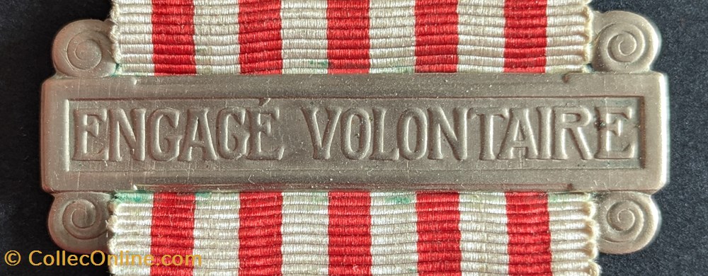 Médaille commémorative française de la Grande Guerre - ENGAGE VOLONTAIRE 2 medailles france medaille commemorative francaise de la grande guerre engage volontaire