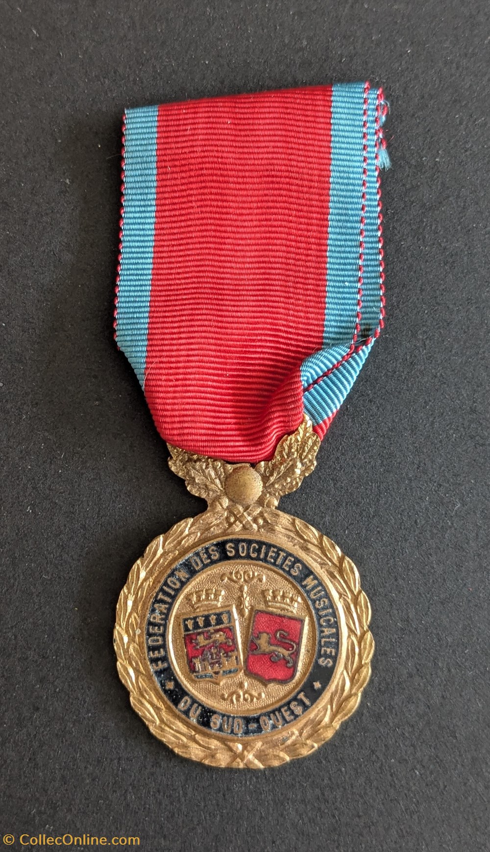 F - médaille de la Fédération des Sociétés Musicales du Sud-Ouest medailles france f medaille de la federation des societes musicales du sud ouest
