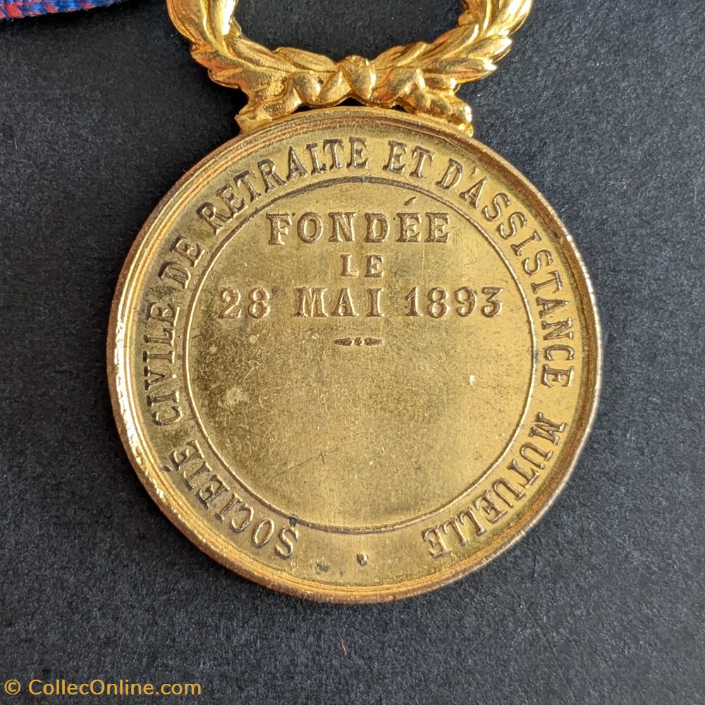 Médaille de la Société civile de retraite et d’assistance mutuelle medailles medaille de la societe civile de retraite et d assistance mutuelle