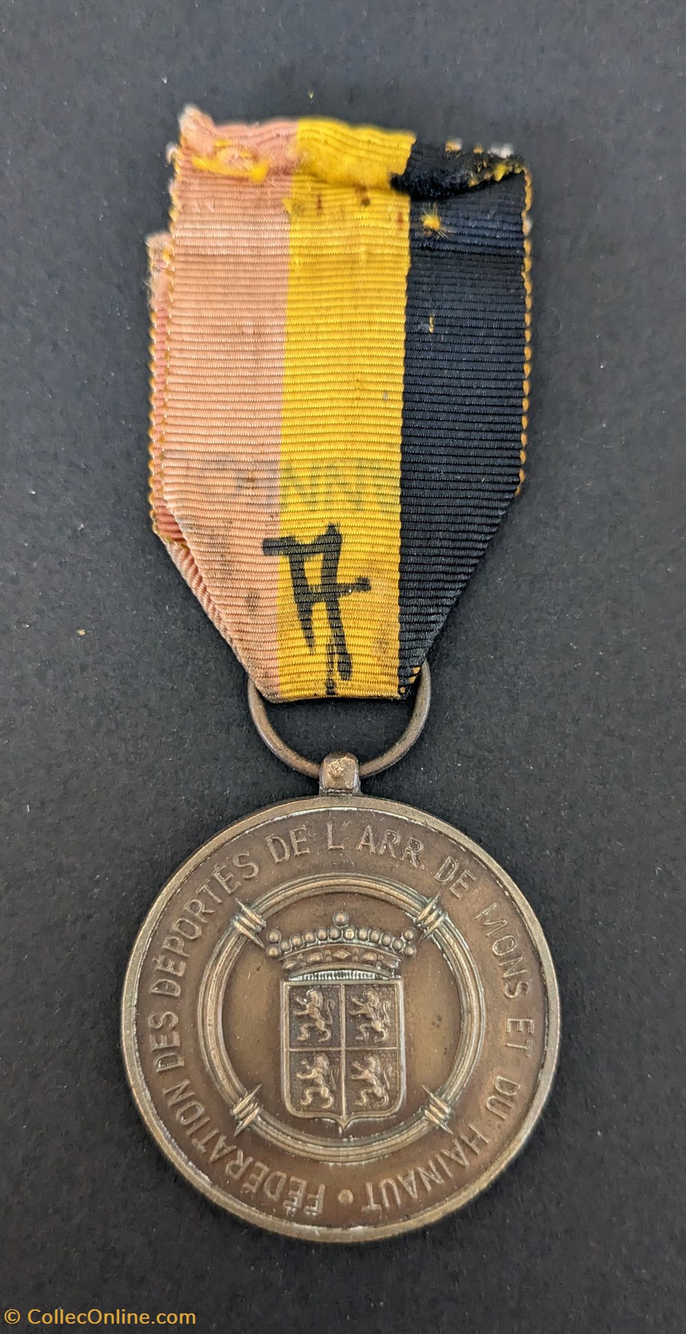 G1 - Médaille de la Fédération des déportés de l'arrondissement de Mons et du Hainaut medailles belgique g1 medaille de la federation des deportes de arrondissement de mons et du hainaut