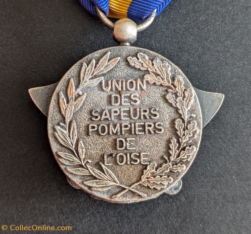 Médaille de l'Union Départementale des Sapeurs Pompiers de l'Oise (UDSPO) medailles france medaille de union departementale des sapeurs pompiers de oise udspo