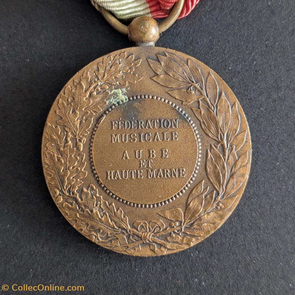 medailles france medaille de la federation musicale de aube et de haute marne