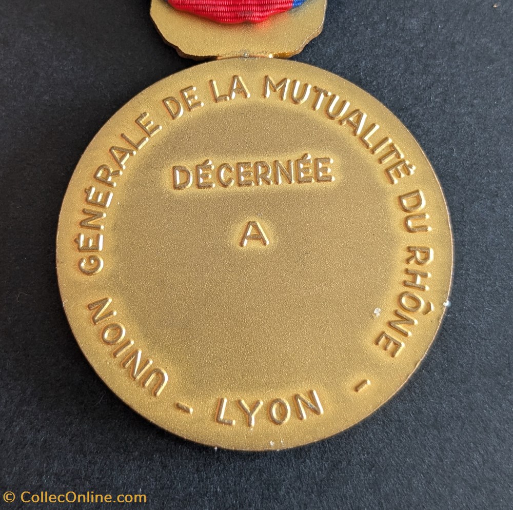 medailles medaille de union generale de la mutualite du rhone