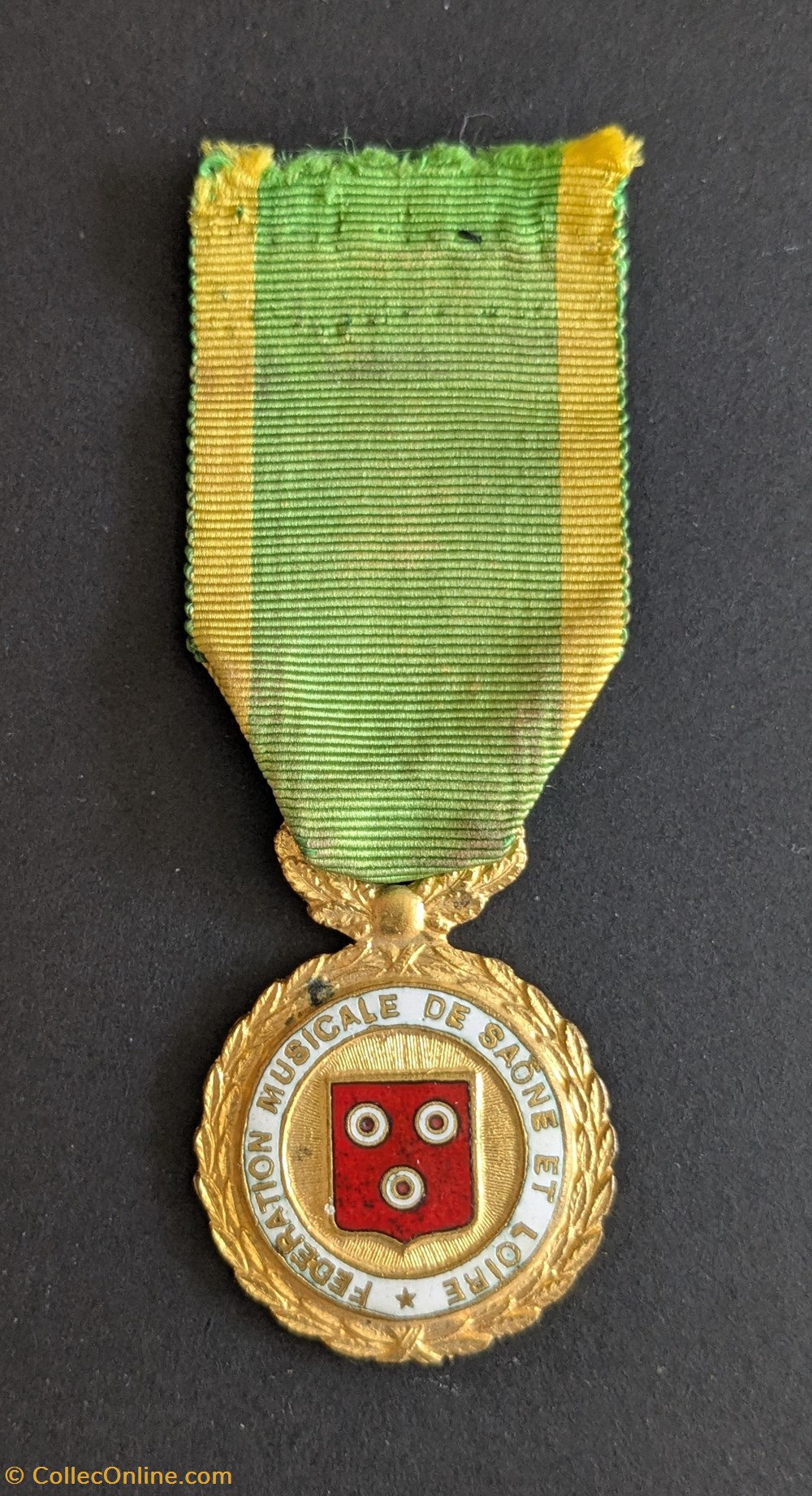 F - médaille de la Fédération Musicale de Saône-et-Loire medailles france f medaille de la federation musicale de saone et loire