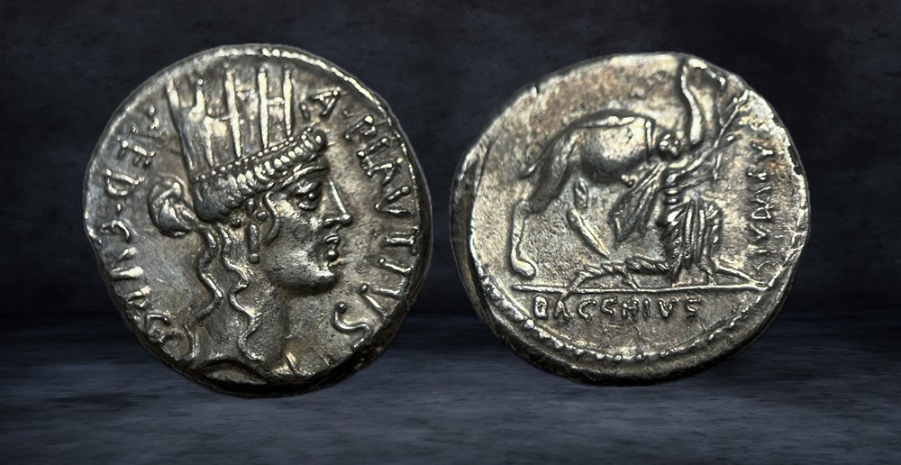 A. PLAUTIUS (55 BC) coins ancient to romans imperial and republican a plautius 55 bc