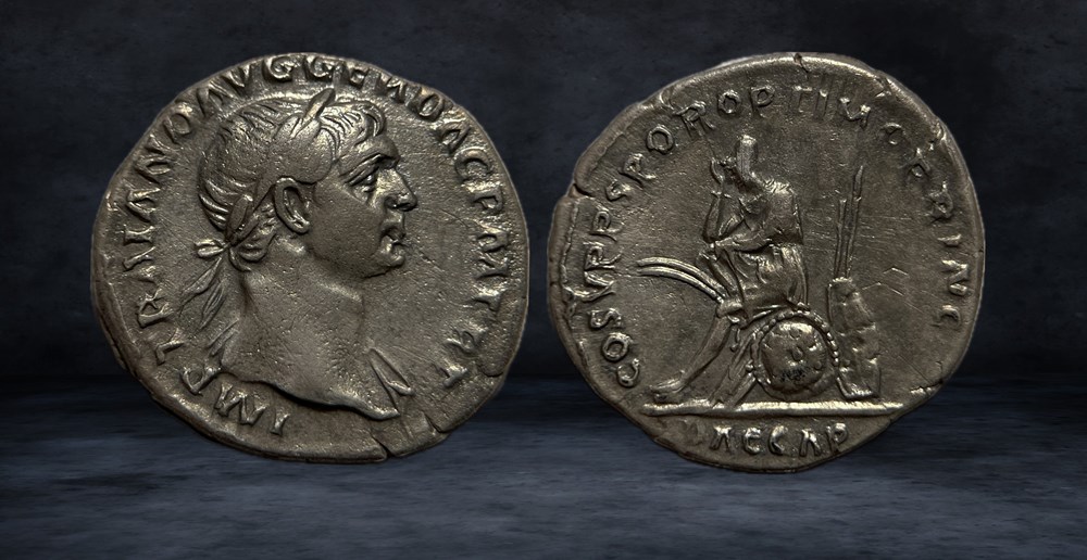 coins ancient to romans imperial and republican trajan 98 117