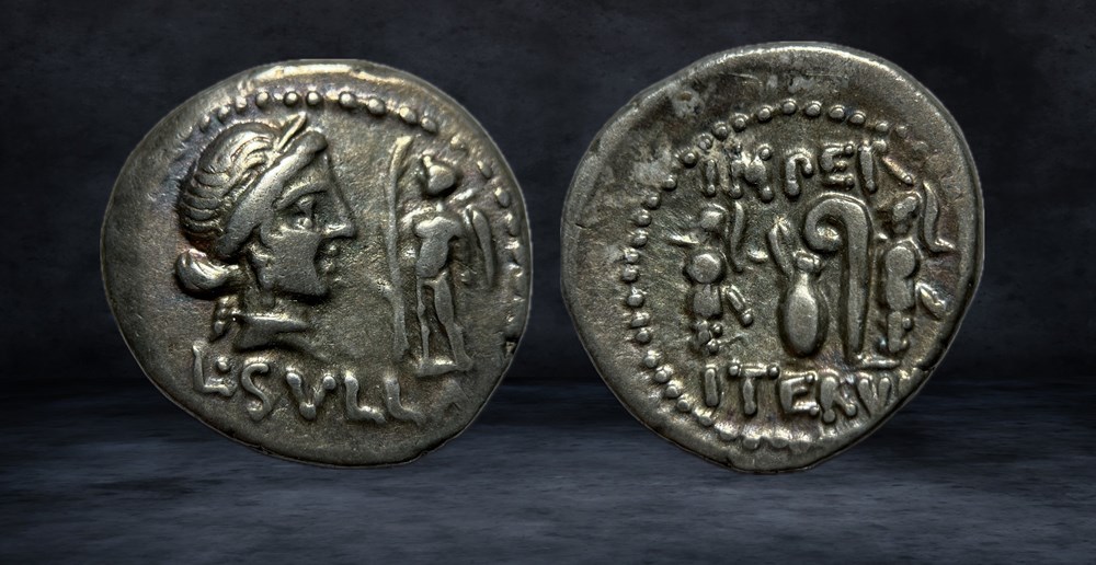 L. SULLA (84-83 BC) coins ancient to romans imperial and republican l sulla 84 83 bc