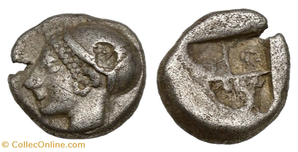 CJS0201010028 - IONIA, Phokaia - AR DIOBOL - 521 BC to 478 BC moedas antigas gregas cjs0201010028 ionia phokaia ar diobol 521 bc to 478 bc