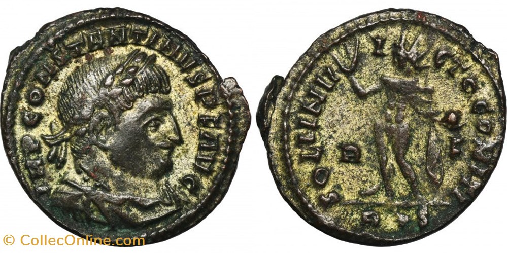 moedas antigas romanos imperiais e republicanos rc12016096 contantinvs i avg bi follis roma 314