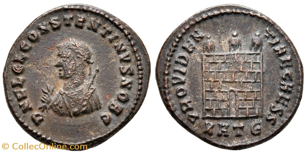 RC12017238 var.RIC20 - CONSTANTINVS II Caesar - Bi Centenionalis; Heraclea; 325 moedas antigas romanos imperiais republicanos rc12017238 var ric20 constantinvs ii caesar bi centenionalis heraclea 325