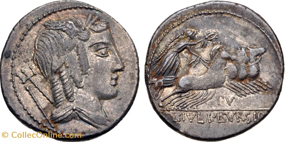 moedas antigas romanos imperiais republicanos ra300268 denario republica l julius bursio