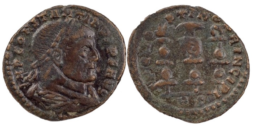 RC12016128 - CONSTANTINVS I Magno - Bi Follis - 312 AD; Roma moedas antigas romanos imperiais e republicanos rc12016128 constantinvs i magno bi follis 312 ad roma