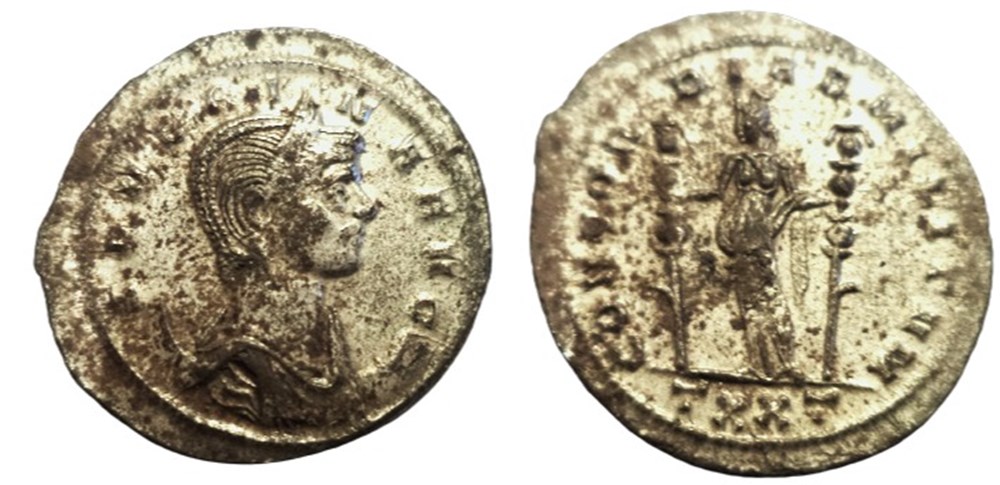 RC07011706var. - SEVERINA - Bi Antoninianvs - Ticinvm; 275 AD moedas antigas romanos imperiais republicanos rc07011706var severina bi antoninianvs ticinvm 275 ad