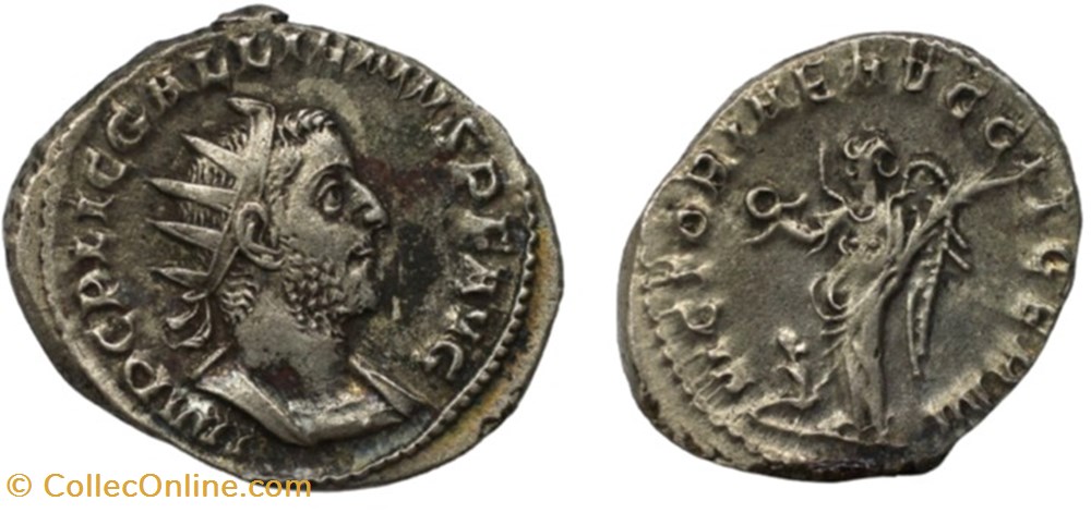 RC06010398 - GALLIENVS Joint Reign - AR Antoninianvs; 257 AD moedas antigas b romanos imperiais republicanos rc06010398 gallienvs joint reign ar antoninianvs 257 ad