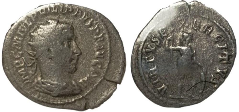 RC06008977 - PHILLIPVS I - Bi Antoninianvs - Antioch ? - 244 AD moedas antigas romanos provincial rc06008977 phillipvs i bi antoninianvs antioch 244 ad