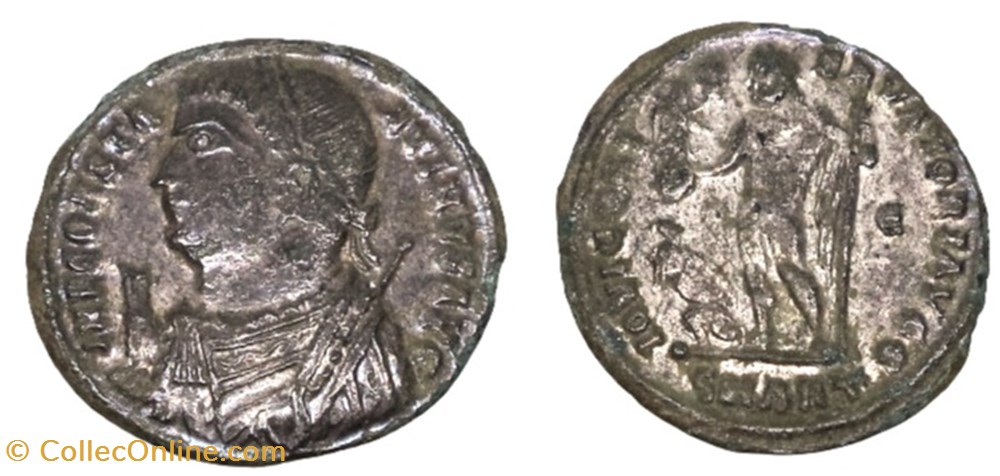 RC12015962 - CONSTANTINVS I; Emissão de Licinio I; Bi Centenionalis red.; Antioch; 315; RR moedas antigas romanos imperiais republicanos rc12015962 constantinvs i emissao de licinio i bi centenionalis red antioch 315 rr