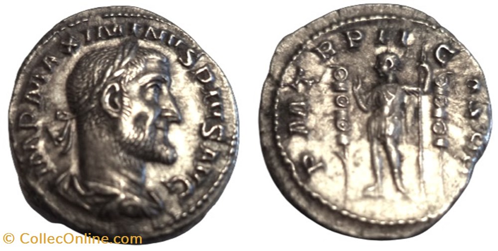 RC06008313 - MAXIMINVS I Thracian - AR Denarivs - ROMA; 237 AD moedas antigas b romanos imperiais republicanos rc06008313 maximinvs i thracian ar denarivs roma 237 ad