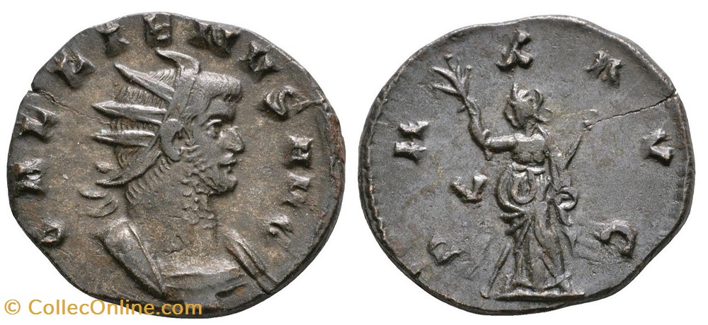 moedas antigas romanos imperiais republicanos rc06010300 var gallienvs avg bi antoninianvs roma 262