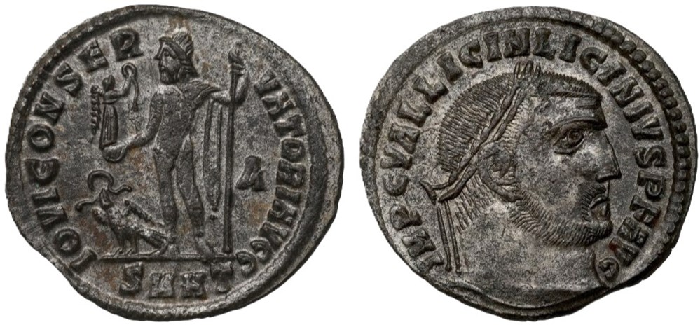 moedas antigas romanos imperiais republicanos rc09015240 lininivs i avg bi follis heraclea 312 ad
