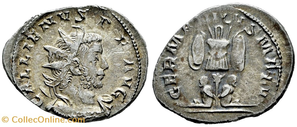 moedas antigas romanos imperiais republicanos rc06010224 gallienvs bi antoninianvs cologne 257