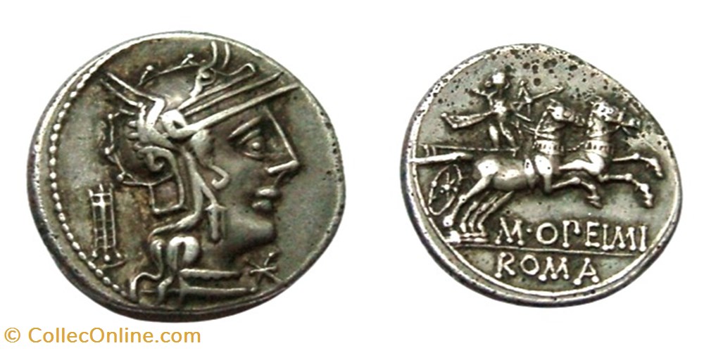 moedas antigas romanos imperiais republicanos ra300130 denario republica m opimius