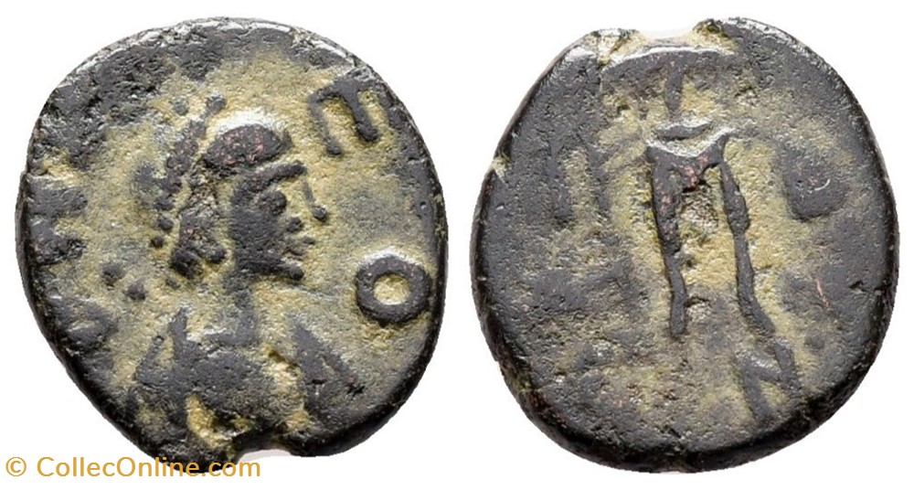 RC17021452 - LEO I ; AE 1/2 Centenionalis ou Nummus; Constantinople; 467/472 moedas antigas b romanos imperiais republicanos rc17021452 leo i ae 1 2 centenionalis ou nummus constantinople 467 472